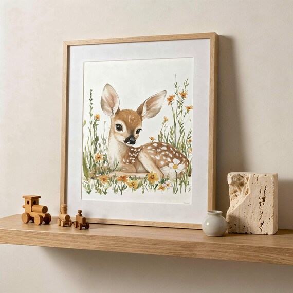 Baby Deer Nursery Wall Art — view 5