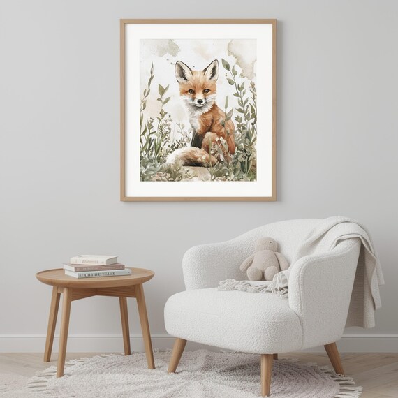 Baby Fox Nursery Wall Art — view 3