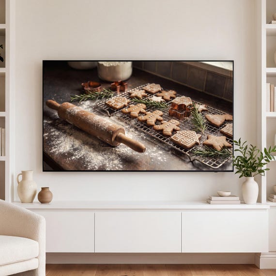 Gingerbread Baking Samsung Frame TV Art — view 3