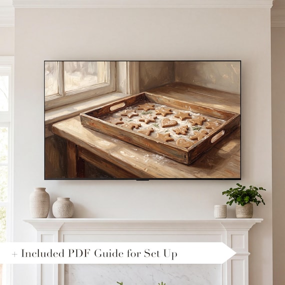 Gingerbread Shapes Samsung Frame TV Art — view 2