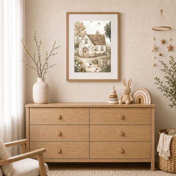 English Cottage Nursery Wall Art — view 2