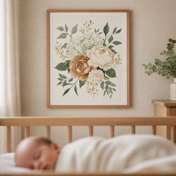 Floral Nursery Wall Art — view 4