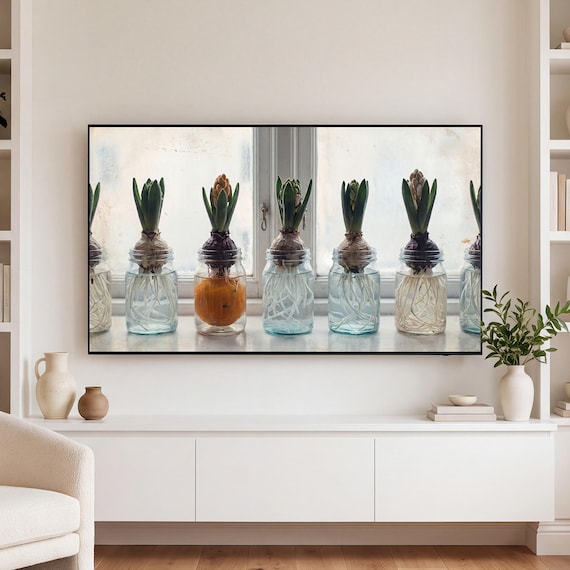 Hyacinth Jars Samsung Frame TV Art — view 3
