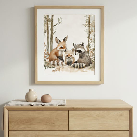 Forest Friends Nursery Wall Art