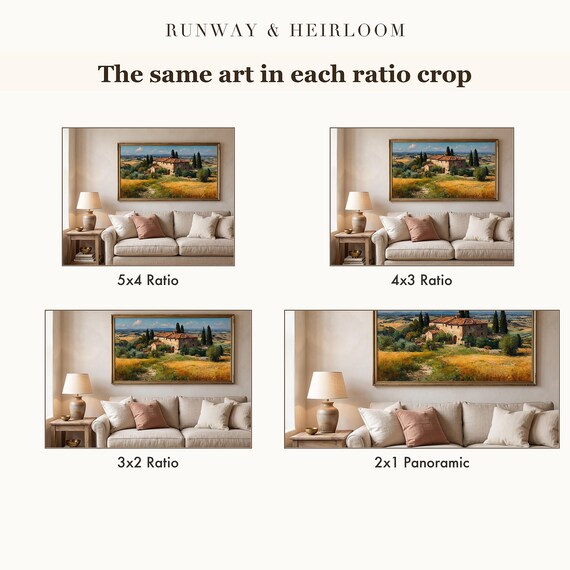 Tuscan Countryside Oil Painting Printable โ view 6