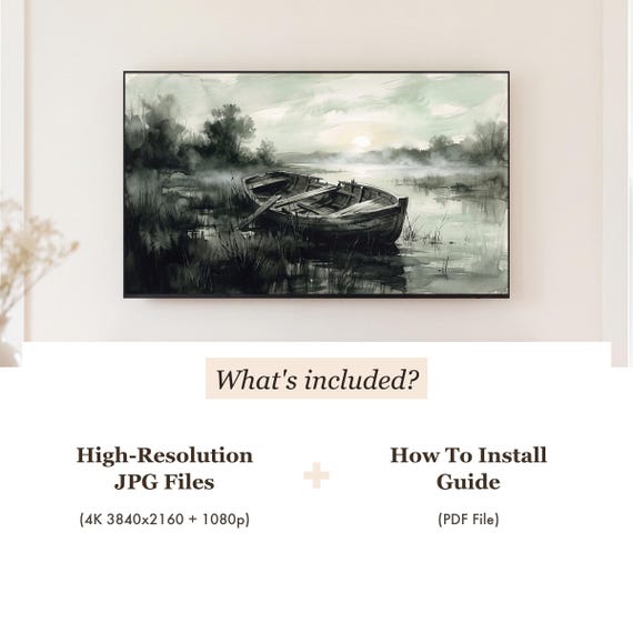 Old Marsh Boat Samsung Frame TV Art — view 4