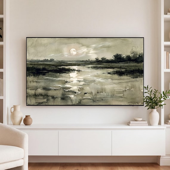 Moon on Water Samsung Frame TV Art — view 3
