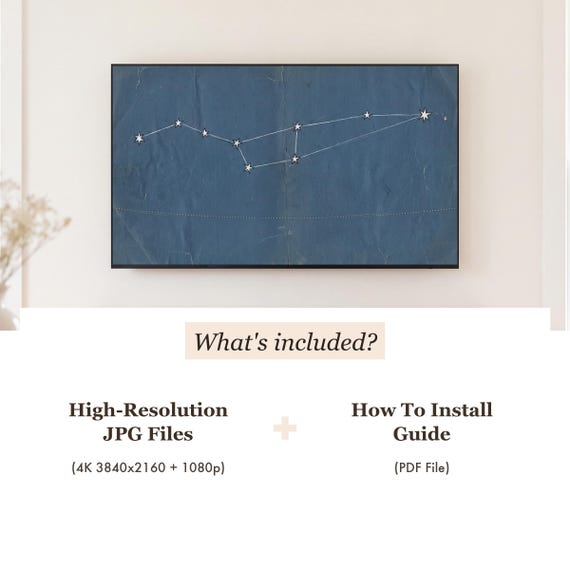Ursa Major Star Chart Samsung Frame TV Art — view 4