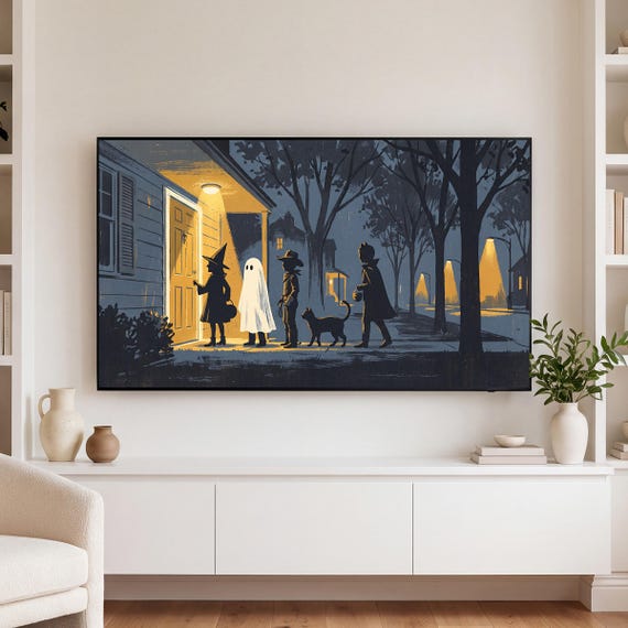 Halloween Front Door Samsung Frame TV Art — view 3