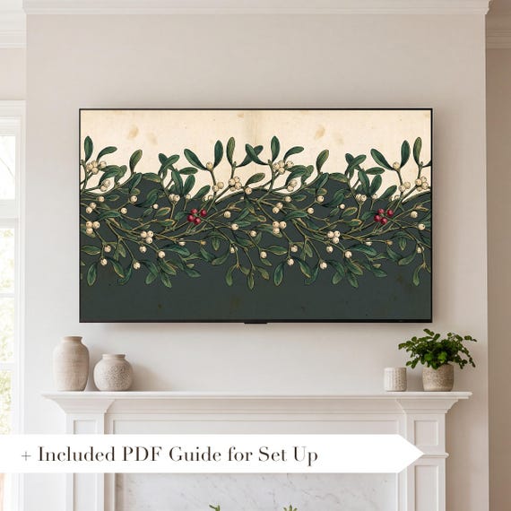 Mistletoe Samsung Frame TV Art — view 2