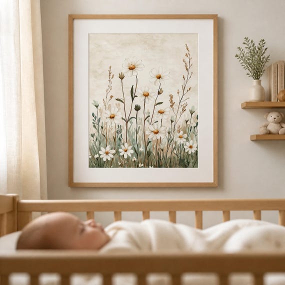 Daisy Nursery Wall Art — view 2