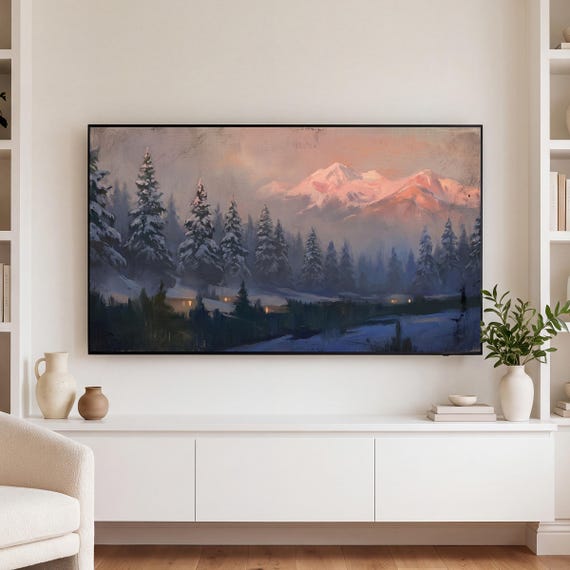 Snowbound Pines Samsung Frame TV Art — view 3