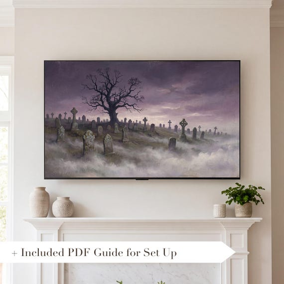 Gothic Cemetery Samsung Frame TV Art Bundle of 6 — view 2