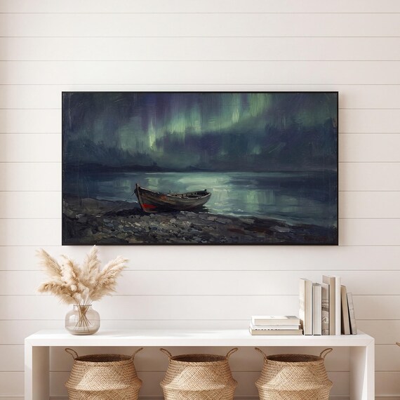 Boat on Shingle Samsung Frame TV Art — view 6