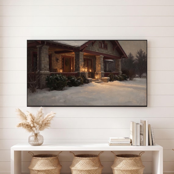 Church Light on Snow Samsung Frame TV Art — view 6