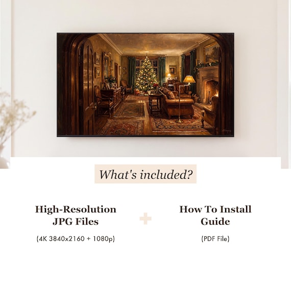 Firelit Library Samsung Frame TV Art — view 4