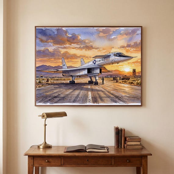 XB-70 Valkyrie Watercolor Print — view 5