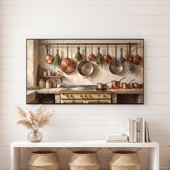 Copper Pans and Herbs Samsung Frame TV Art — view 6