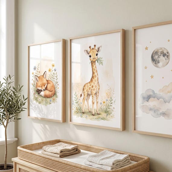 Baby Giraffe Nursery Wall Art Printable — view 6