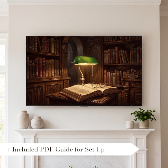 Book and Spectacles Samsung Frame TV Art — view 2