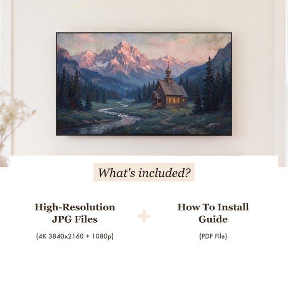 Alpine Church Samsung Frame TV Art — view 4