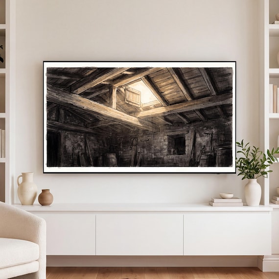 Attic Hatch Samsung Frame TV Art — view 3