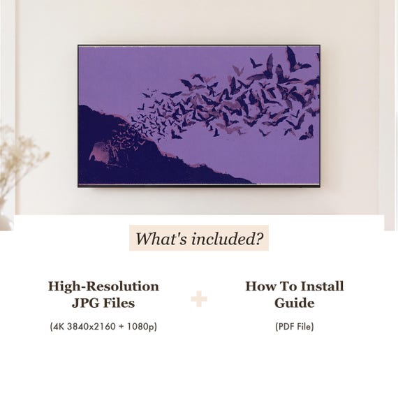Bats Halloween Samsung Frame TV Art Bundle of 6 (4K Digital Download) — view 4