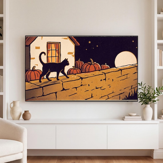Village Bonfire Samsung Frame TV Art — view 3