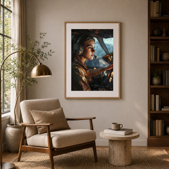 Female Cargo Pilot Wall Art — view 5