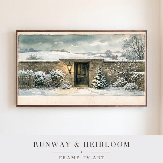Christmas Door at Night Samsung Frame TV Art — view 5