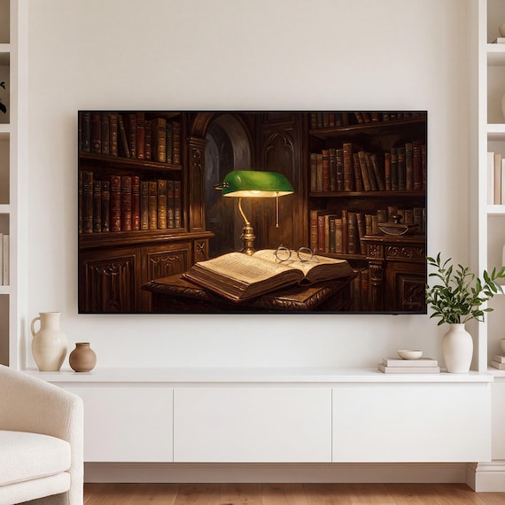 Book and Spectacles Samsung Frame TV Art — view 3