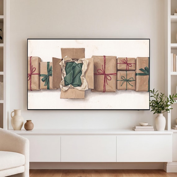 One Opened Present Samsung Frame TV Art — view 3
