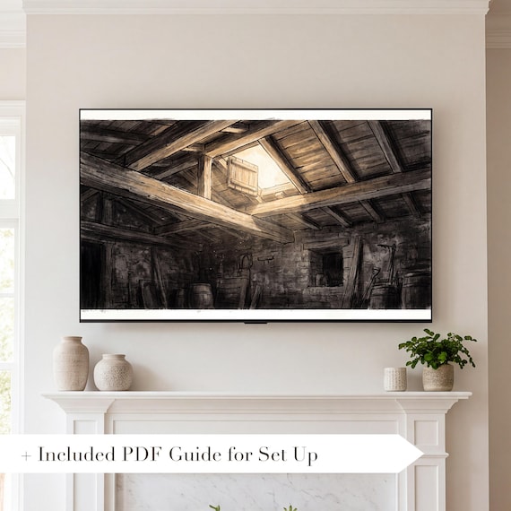 Attic Hatch Samsung Frame TV Art — view 2