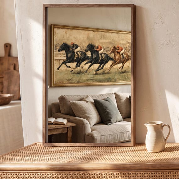 Antique Horse Racing Print โ view 5