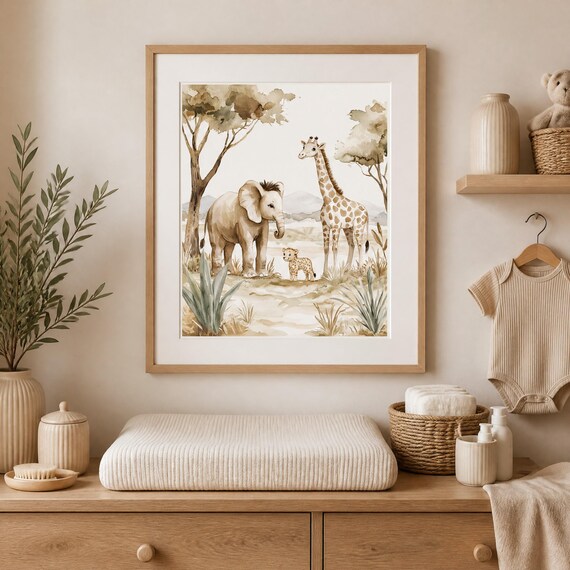 Safari Nursery Wall Art — view 2
