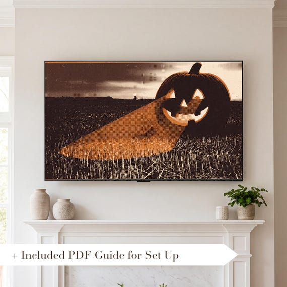 Pumpkin Porch Samsung Frame TV Art — view 2