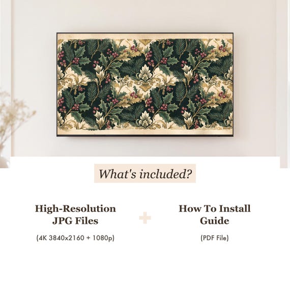 Christmas Pattern Samsung Frame TV Art — view 4