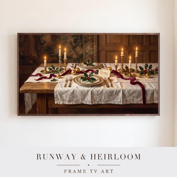 Holly Place Setting Samsung Frame TV Art — view 5