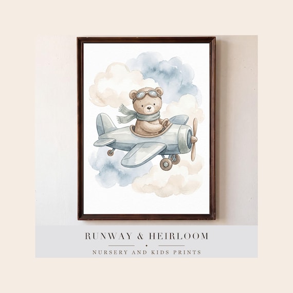 Aviator Bear Print