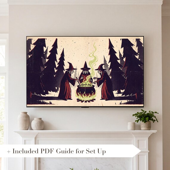 Storm Cliff Witch Samsung Frame TV Art — view 2
