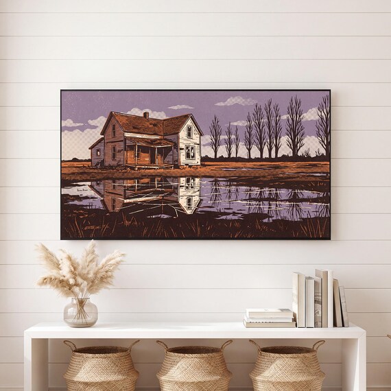 Flooded Farmhouse Samsung Frame TV Art — view 6