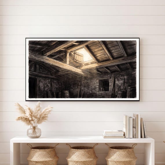 Attic Hatch Samsung Frame TV Art — view 6