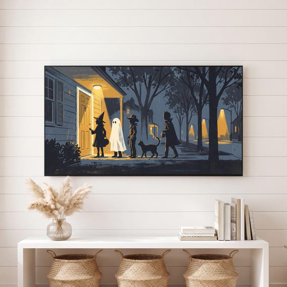 Halloween Front Door Samsung Frame TV Art — view 6