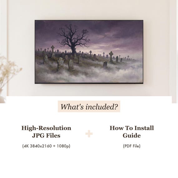 Gothic Cemetery Samsung Frame TV Art Bundle of 6 — view 4