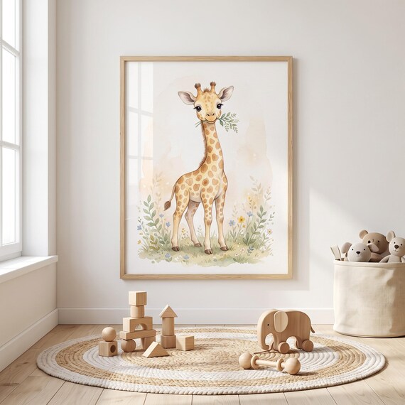 Baby Giraffe Nursery Wall Art Printable — view 5