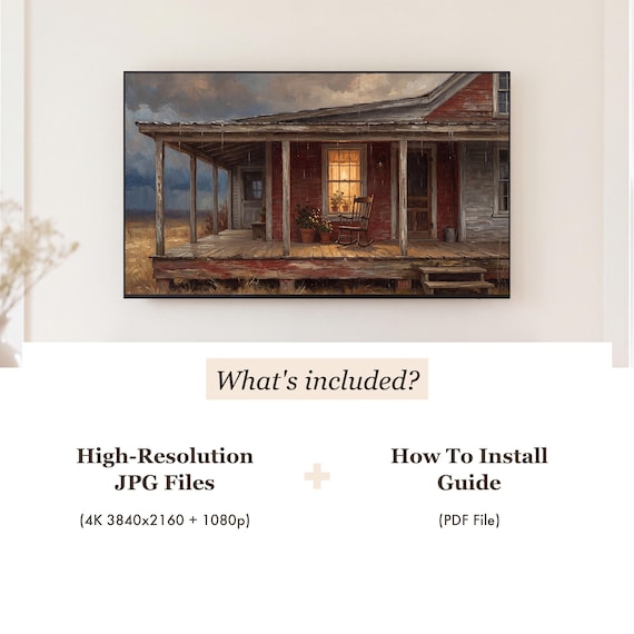 Farmhouse Porch Samsung Frame TV Art — view 4