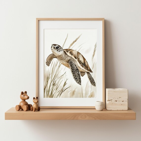 Sea Turtle Nursery Wall Art — view 5