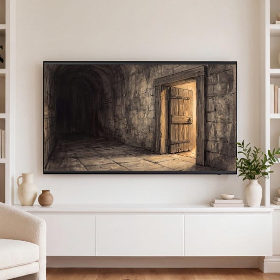 Dark Corridor Samsung Frame TV Art — view 3