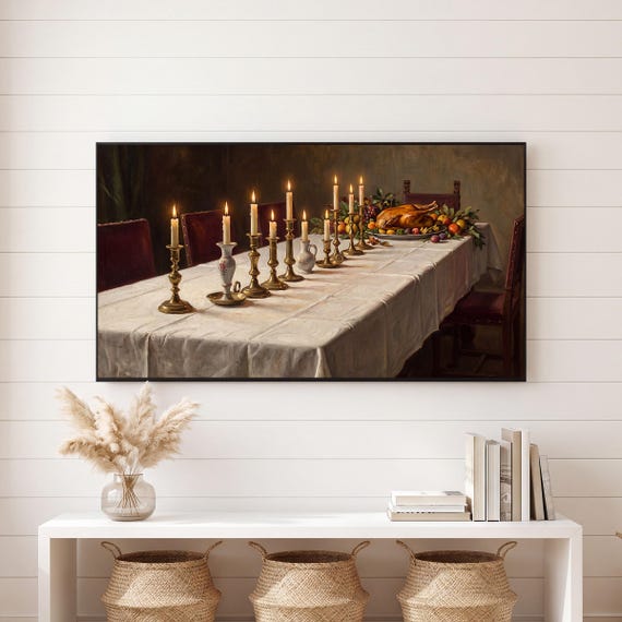 Christmas Dinner Table Samsung Frame TV Art — view 6
