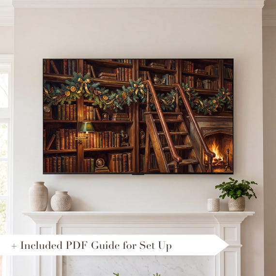 Ladder and Garland Samsung Frame TV Art — view 2